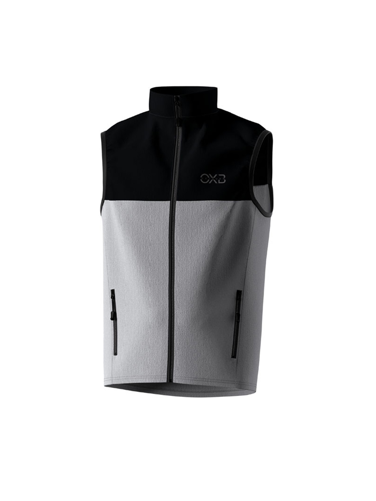 3020 shield gilet outwear silverblack fronte